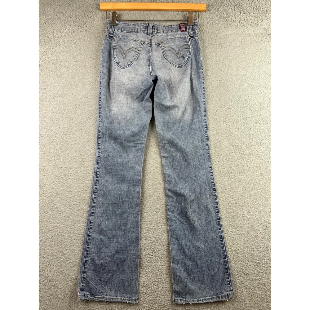 AB jeans Y2K Low Rise Bootcut Distressed Heart Pockets Y2K Denim - Picture 2 of 10